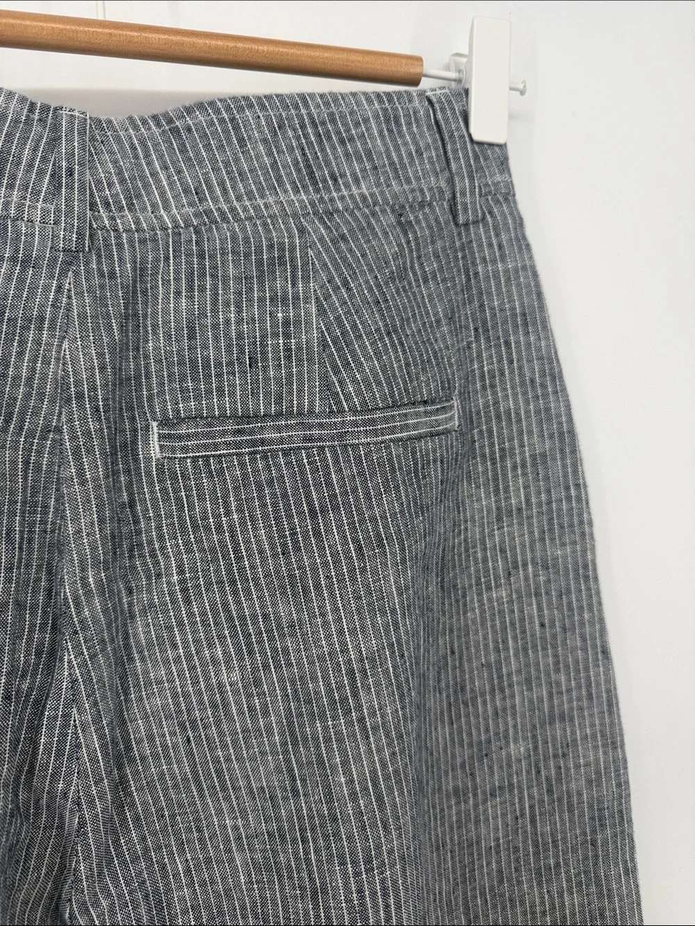 NWT Everlane 100% Linen‎ Wide Leg Trouser Pants Pinstripe Size 0